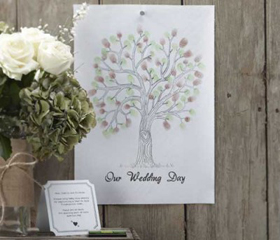 Guestbook impronta - albero vintage